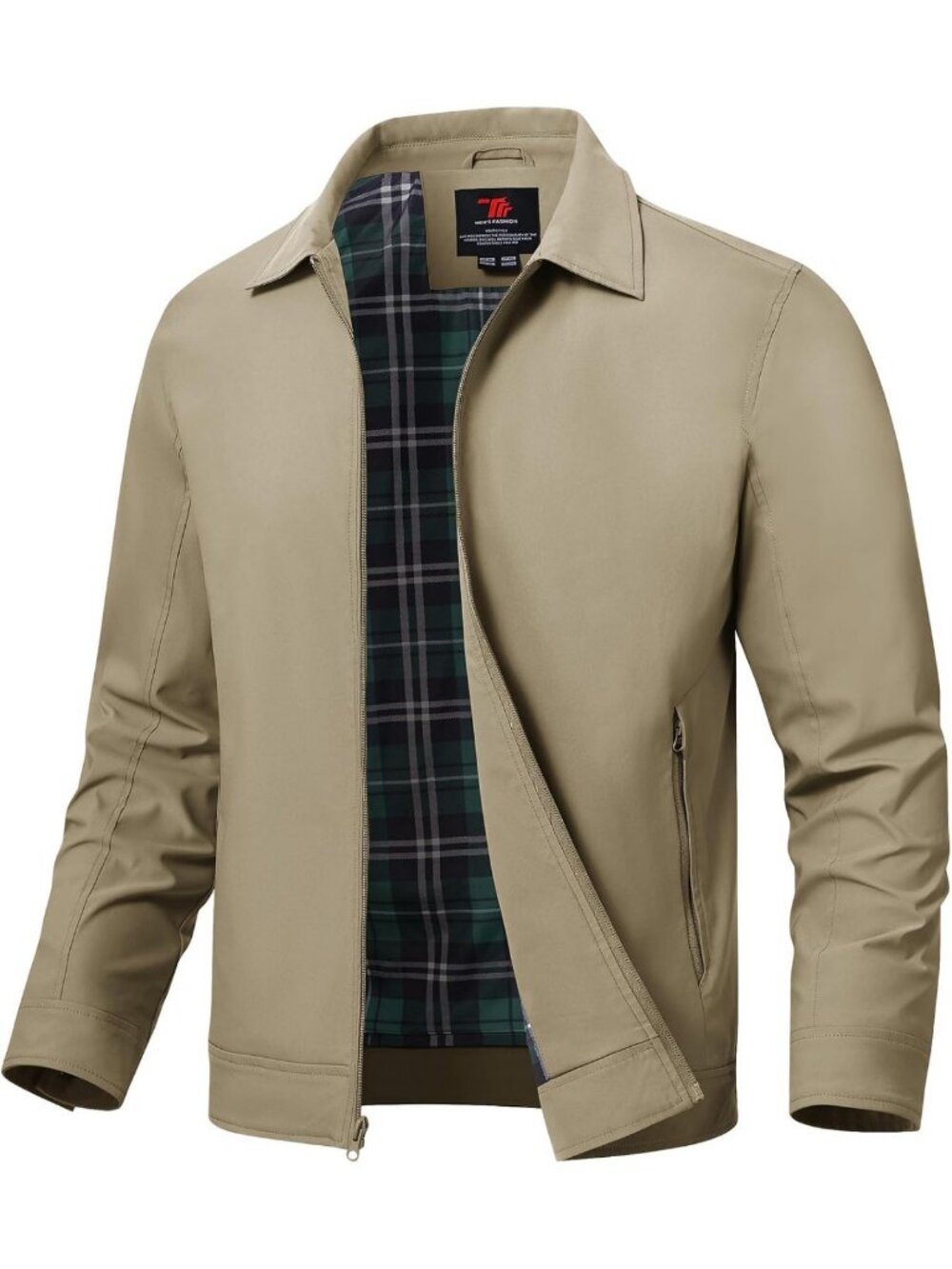 Lightweight Men's Windbreaker Jacket | Casual Full Zip Coat for Work & Golf
